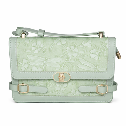 Elegant Satchel Handbag with Floral Details – Chic & Feminine
