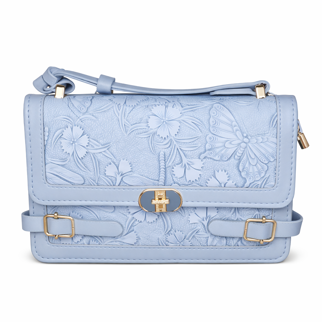 Elegant Satchel Handbag with Floral Details – Chic & Feminine