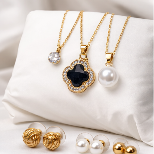 Premium Women’s Jewelry Combo – 3 Bracelets & 3 Bangles Set